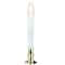 9" White & Gold Christmas Candle Lamp with Timer